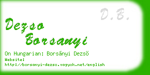 dezso borsanyi business card